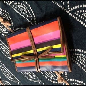 Stella & Dot Striped Clutch